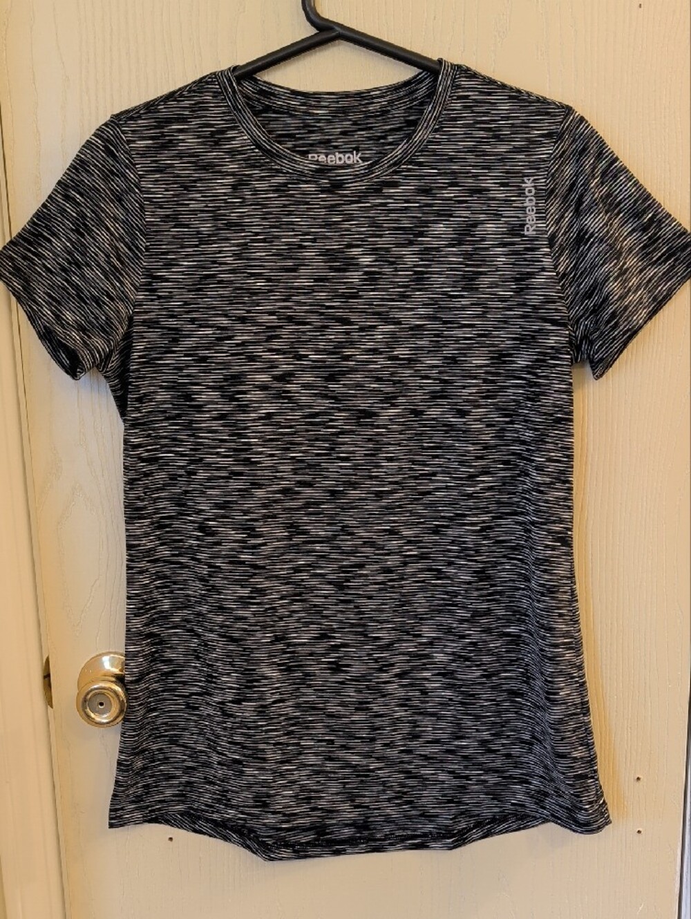 Reebok SpeedWick Space Dye Athletic Tee Women’s M Black White